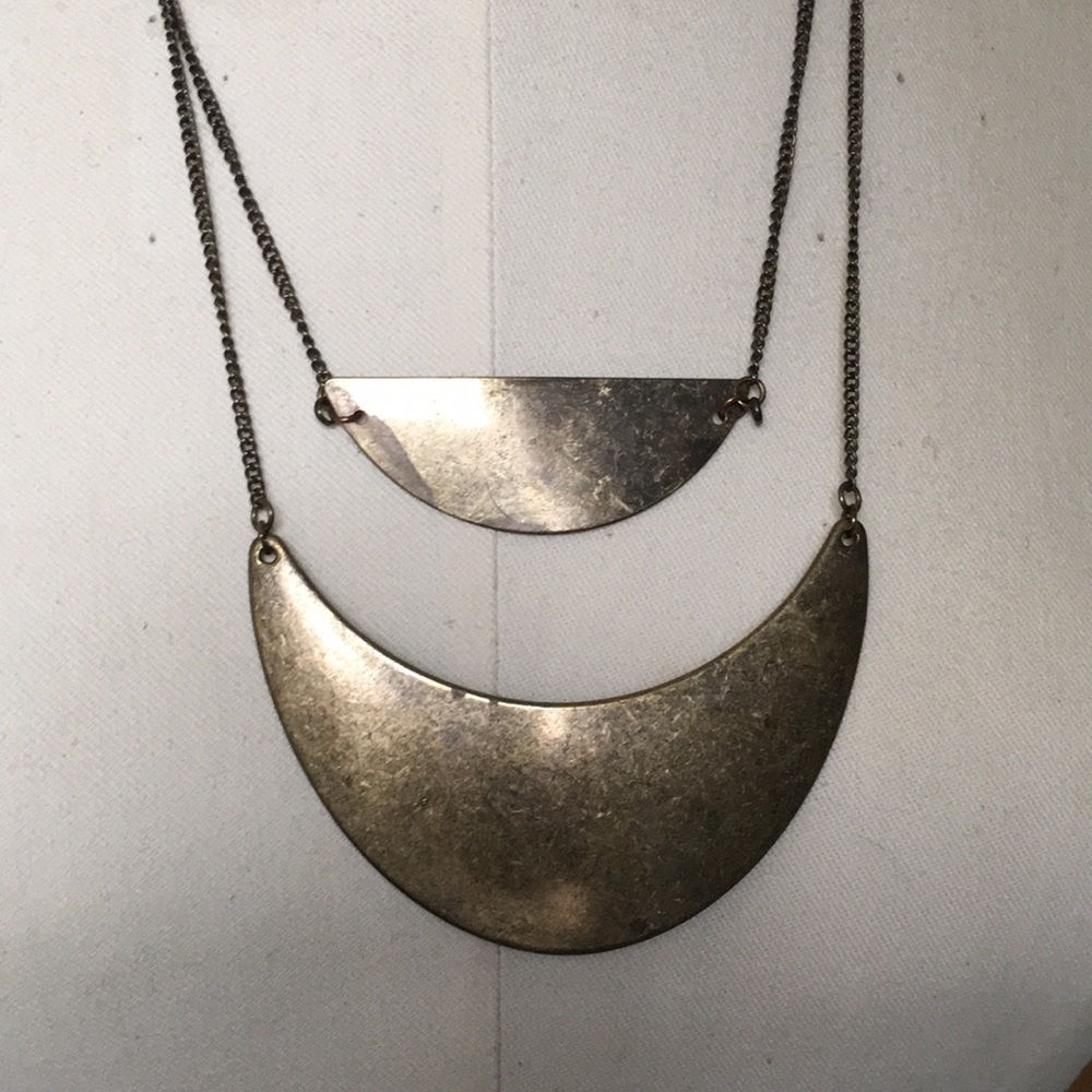 Brass Geometric Necklace